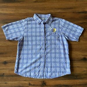 Vintage Tweety Bird Gingham Button Up shirt